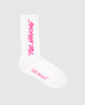 Off-White Білі шкарпетки з логотипом OWRA035S25KNI001