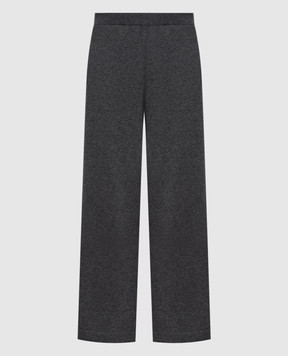 Brunello Cucinelli Серые брюки из шерсти, кашемира и шелка M16244799