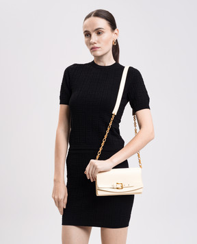 Balmain Бежева шкіряна сумка Shuffle FN1ON259LTFL