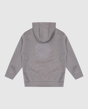 Balmain Детская серая спортивная куртка с логотипом BW4P20Z2838