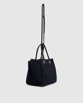 Ermanno Scervino Синяя замшевая сумка-тоут D473S754RDIW