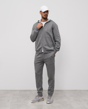 Brunello Cucinelli Серые меланжевые джогеры MM8313233G