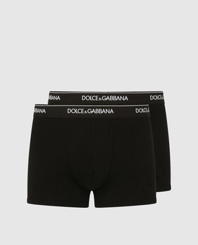 Dolce&Gabbana Набір чорних трусів-боксерів з логотипом M9C07JONN95