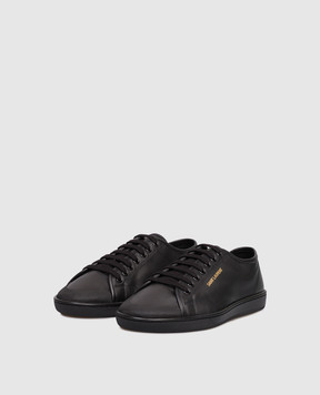 Saint Laurent Черные кожаные кеды GYM 82008700N00