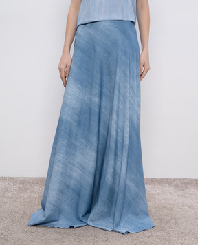 Ermanno Scervino Синя спідниця максі з ефектом деграде D462O706EMY