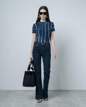 PROENZA SCHOULER Синя футболка Finiey з принтом WL2424226JCT144STR