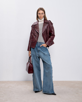 Allude Белый гольф из шерсти и кашемира в полоску с кристаллами. 24517821