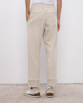 Brunello Cucinelli Бежевые спортивные штаны MN05NSO199