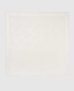 Valentino Белый платок в логотип шаблон. 4W0EB104QME