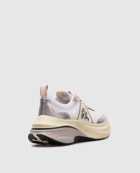 Premiata Серебряные кроссовки HILL с логотипом HILL