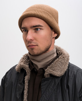Jan Jan Van Essche Коричнева шапка з вовни верблюда BEANIE5
