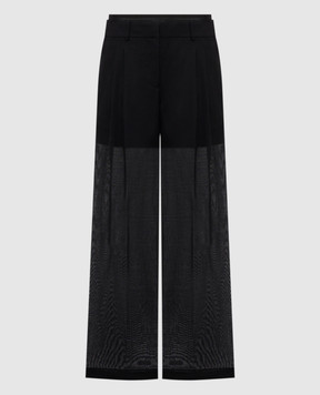 Helmut Lang Чорні штани з вовною P01HW202