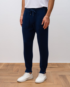 Brunello Cucinelli Сині джогери в рубчик  M29201019G