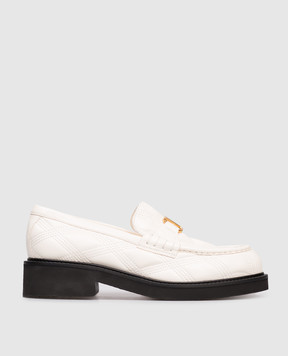 Valentino Белые кожаные лоферы с логотипом VLogo 7W2S0MC8FGZ