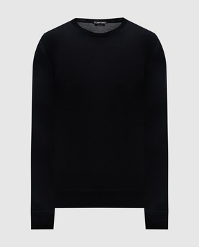 Tom Ford Чорний джемпер з кашеміру та шовку KCL005YMK005S23