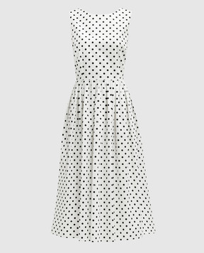 Dolce&Gabbana Белое платье в горох F6JHVTHS5R7
