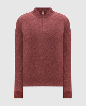 Brunello Cucinelli Бордовый свитер из кашемира M2200124