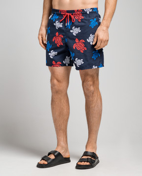 Vilebrequin Синие шорты для плавания Tortues Multicolores MOOAB136