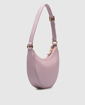 Valentino Рожева шкіряна сумка-хобо з металевим логотипом VLogo Signature 6W2P0AK3SNP