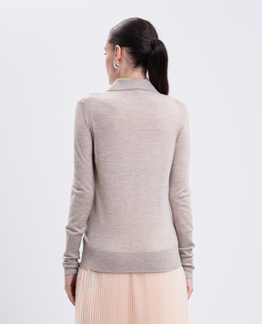 Ermanno Scervino Бежевое поло из шерсти D475M341IVH