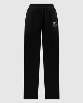 Dolce&Gabbana Чорні спортивні штани з логотипом DG FTC91ZGDCXW