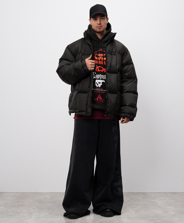 Vetements - Черное худи Metal с нашивками UA65HD610B купить в Symbol