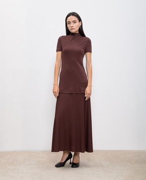 Jil Sander Коричнева сукня з ефектом накладання шарів J04CT0111J65016