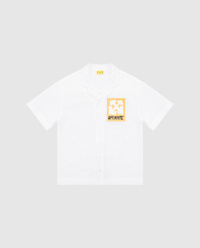 Off-White Детская белая рубашка с логотипом. OBGA002S25FAB002