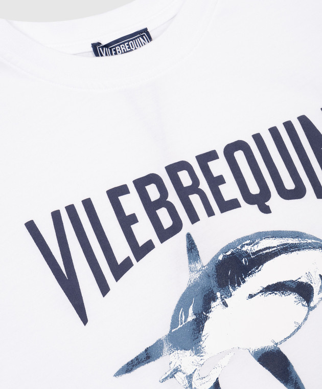 Vilebrequin Детская белая футболка Puffer Requins с принтом GAIBM034 изображение 3