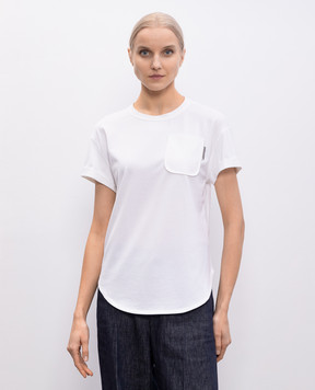 Brunello Cucinelli Біла футболка з ланцюжком моніль M0T81EH900