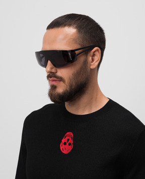 Alexander McQueen Чорні сонцезахисні окуляри з логотипом 810905J0752