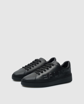 Bally Черные кожаные кеды Raise с логотипом MSK09LVT005