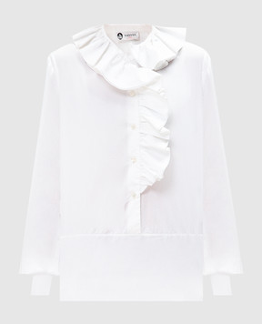 Lanvin Белая блуза с рюшами RWTO655U3698