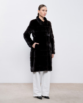 Giuliana Teso Коричнева шуба з хутра норки 12F1171Ab