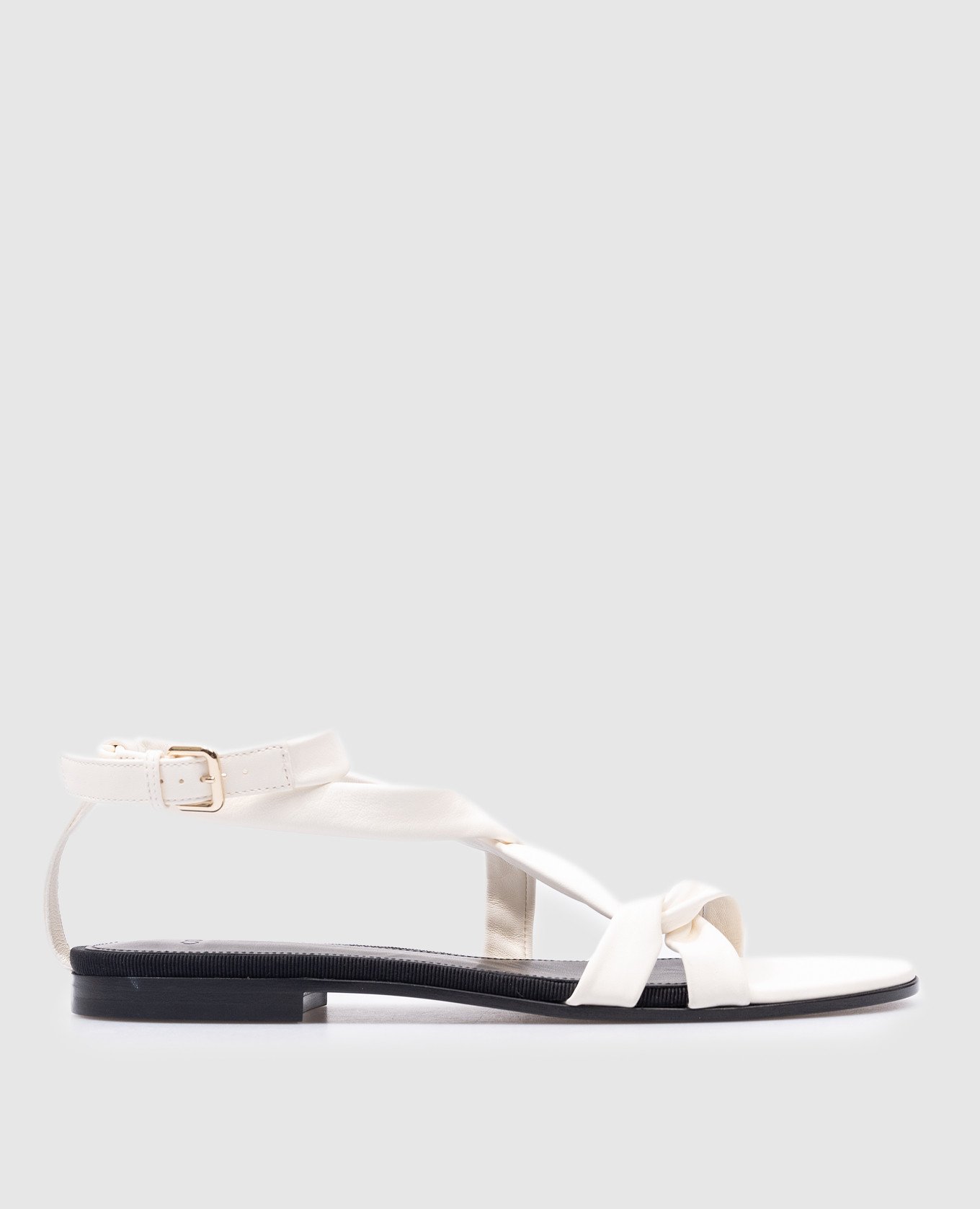 White leather sandals