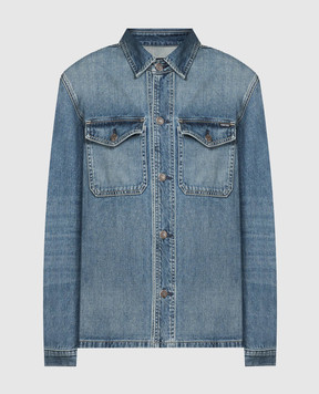 Tom Ford Синя джинсова куртка з ефектом потертості DJR002DMC042S24