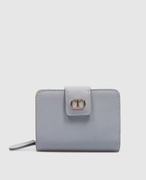 Twinset Блакитний гаманець з металевим логотипом 241TH7012