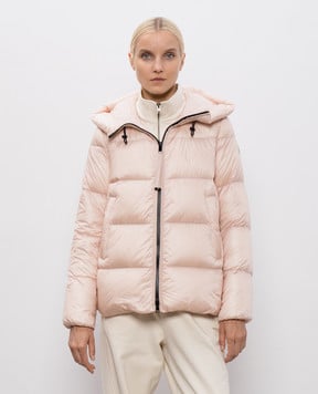 Moncler Рожева пухова куртка з нашивкою логотипа K20931A00068597YG