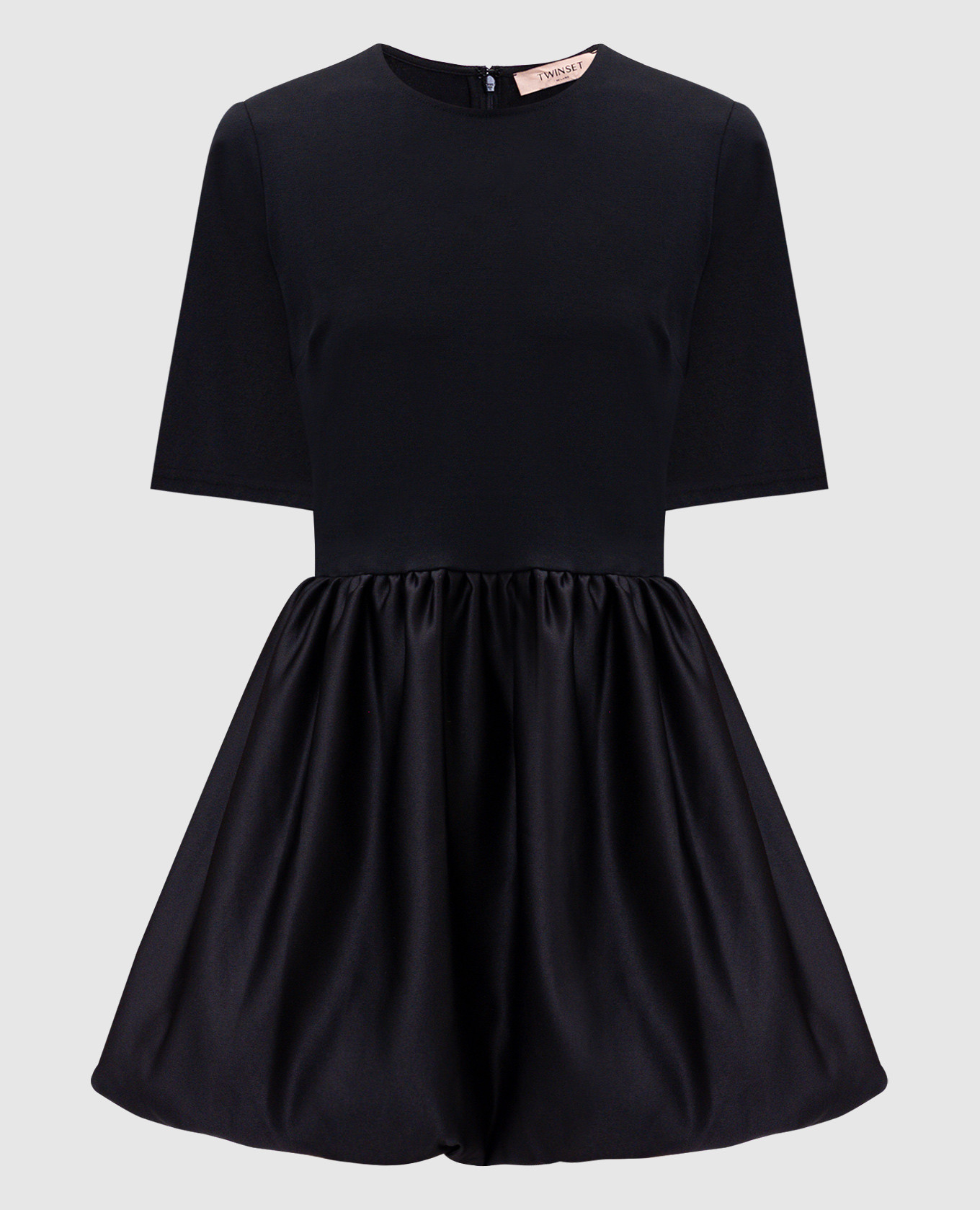 

Черное платье мини с логотипом, Черный, Повседневные платья