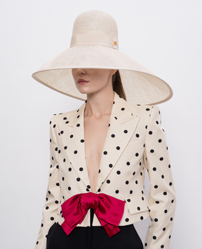 Valentino Бежевая шляпа с логотипом VLogo 6W0HE00EHWP