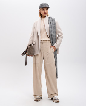 Brunello Cucinelli Бежеві вельветові штани MA180P8799ОЗ24