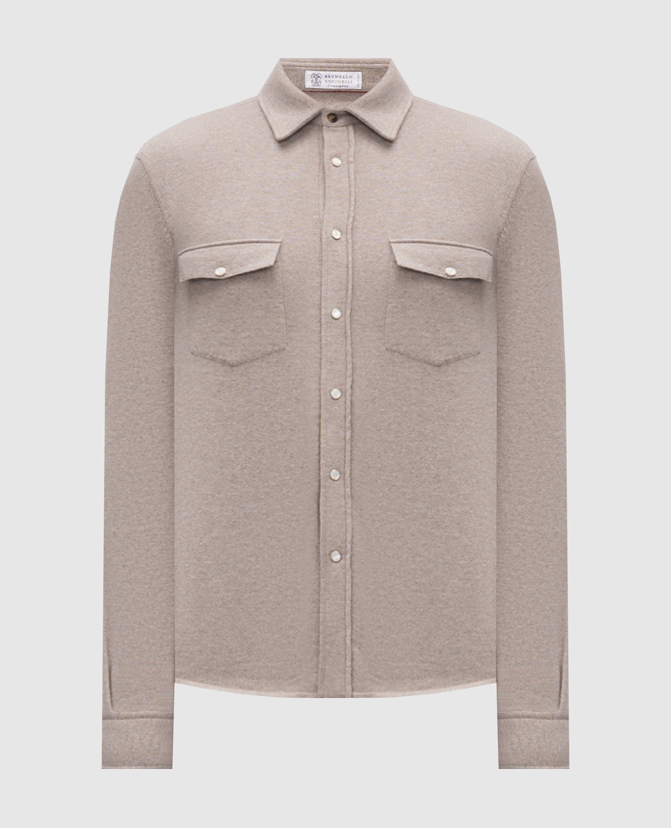 

Бежевая рубашка из кашемира, Бежевый, Рубашки