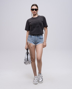 Alexander Wang Блакитні джинсові шорти з кристалами 1DC2254654