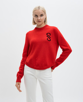 PROENZA SCHOULER Червоний светр Harrison Monogram з візерунком монограми R2437177KW159