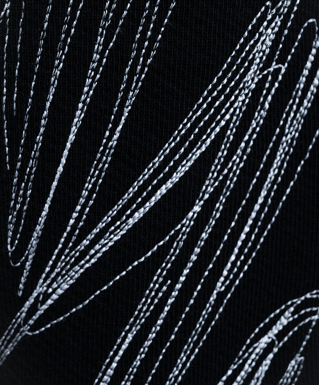 Off-White Черные шорты с вышивкой Off OMCI013S24FLE003 изображение 5