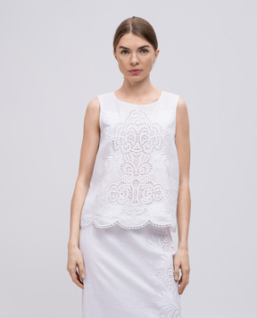 Max Mara Белый топ EFESO из рамы EFESO