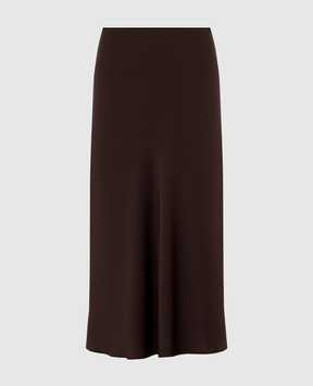 Allude Коричневая юбка из шелка 25584005
