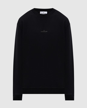 Stone Island Чорний світшот з принтом логотипа K2S156100018S0195