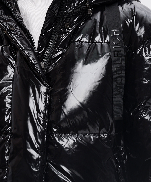 Woolrich Черный глянцевый пуховик с логотипом CFWWOU1082FRUT3787 изображение 5