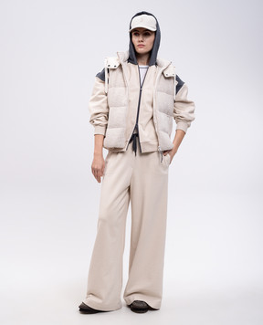 Brunello Cucinelli Бежевые спортивные штаны MN05NVE399